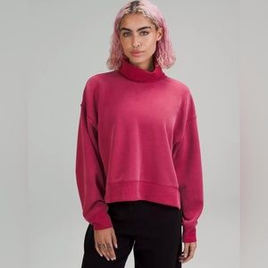 Lululemon Softstream Turtleneck Pullover, Pomegranate size 10